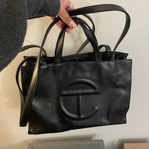 Telfar Black Medium Shopping Bag